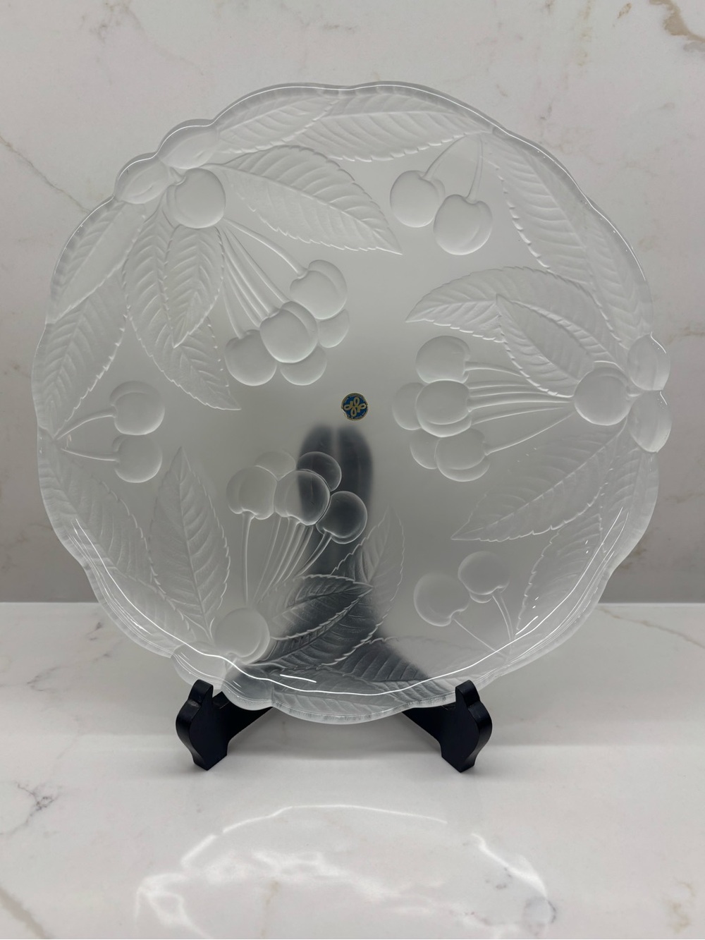 Vintage Mikasa ‘Bountiful’ Frosted Raised Cherry Round Serving Platter Japan